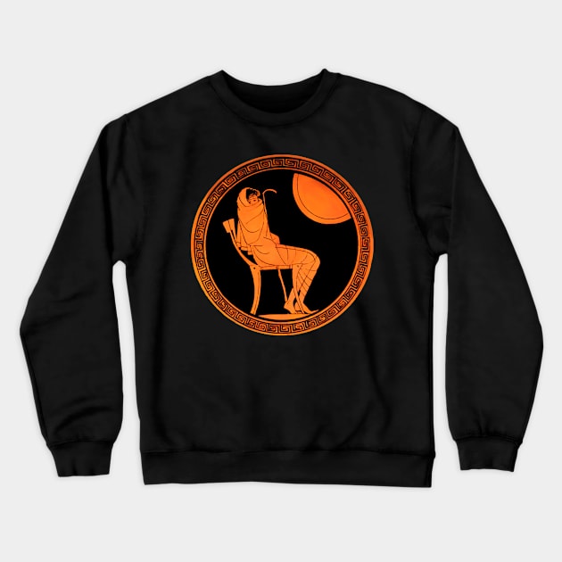 Achilles Mourning Attic kylix Crewneck Sweatshirt by WillowNox7